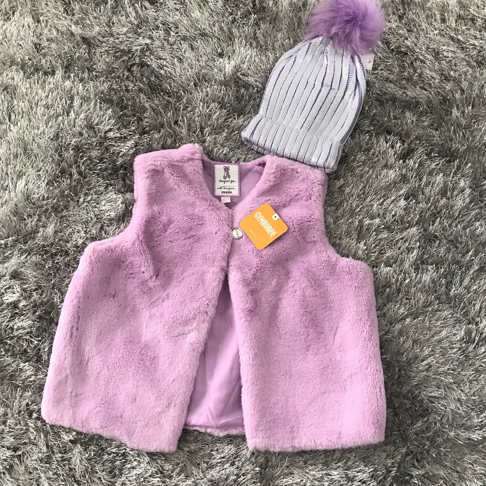 Girls Gymboree fur vest